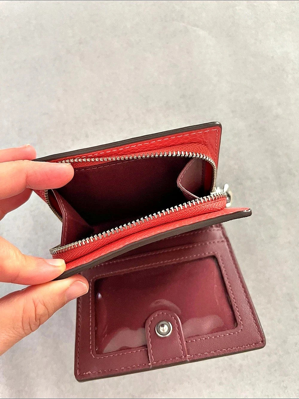 Coach Snap Wallet Red - Picture 4 of 6